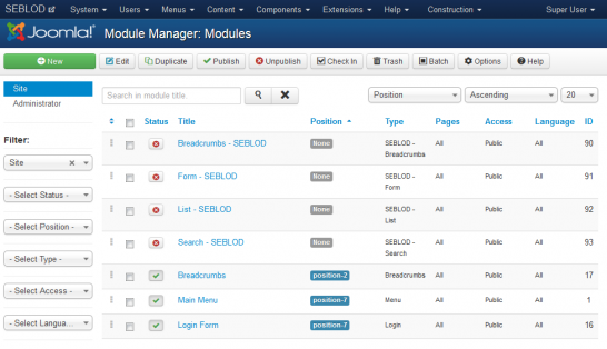 Modules Manager